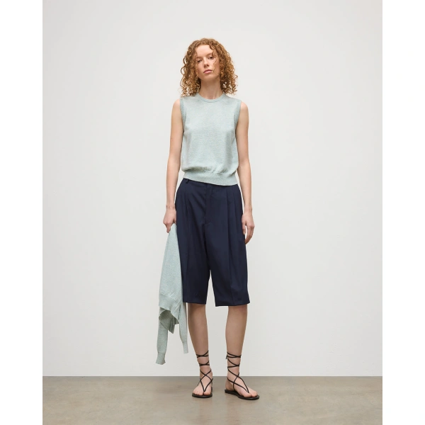 Johnstons of Elgin Iris Light Green Classic Cashmere Tank
