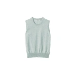Johnstons of Elgin Iris Light Green Classic Cashmere Tank | Sleeveless | Coveti