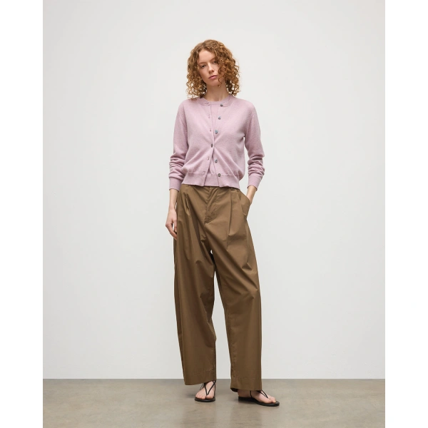 Johnstons of Elgin Iris Light Pink Classic Cashmere Cardigan