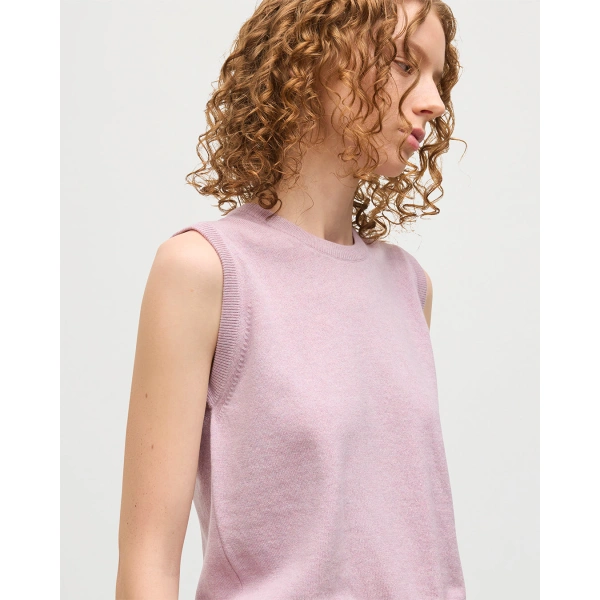 Johnstons of Elgin Iris Light Pink Classic Cashmere Tank