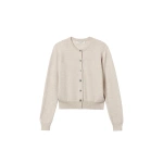 Johnstons of Elgin Iris Natural Classic Cashmere Cardigan | Cardigan | Coveti