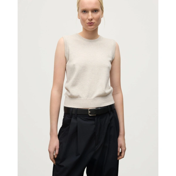 Johnstons of Elgin Iris Natural Classic Cashmere Tank