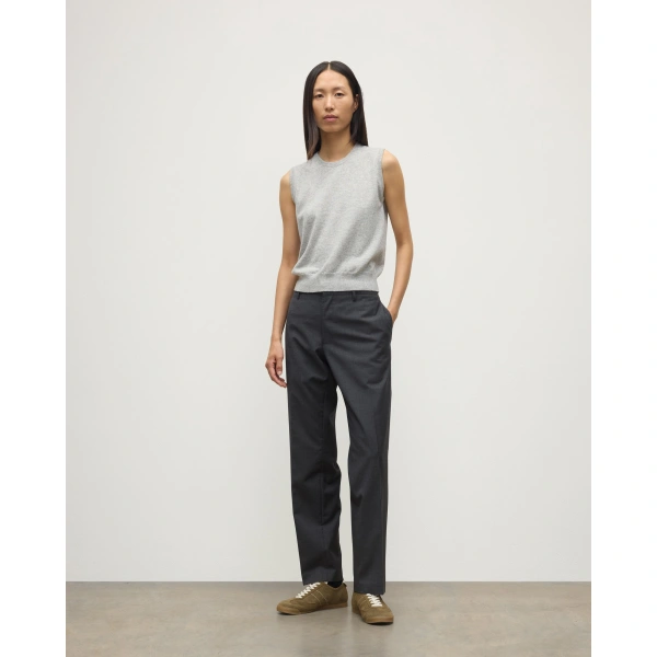 Johnstons of Elgin Iris Pale Grey Classic Cashmere Tank