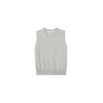 Johnstons of Elgin Iris Pale Grey Classic Cashmere Tank | Sleeveless | Coveti