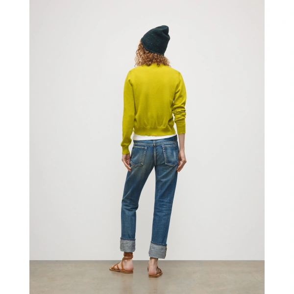 Johnstons of Elgin Iris Yellow Classic Cashmere Cardigan