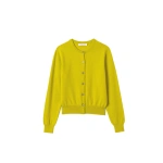Johnstons of Elgin Iris Yellow Classic Cashmere Cardigan | Cardigan | Coveti