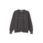 Johnstons of Elgin Jessie Grey Cashmere Cardigan | Cardigan | Coveti