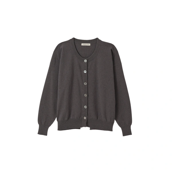 Johnstons of Elgin Jessie Grey Cashmere Cardigan | Cardigan | Coveti