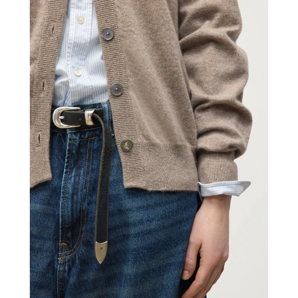 Johnstons of Elgin Jessie Light Brown Cashmere Cardigan