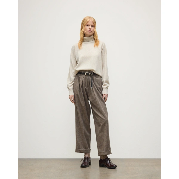 Johnstons of Elgin Jessie Roll Neck Natural Cashmere Jumper