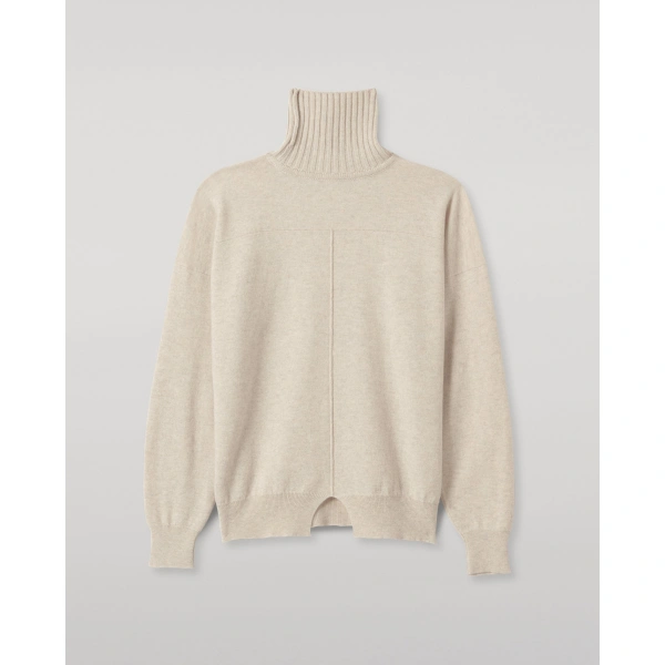Johnstons of Elgin Jessie Roll Neck Natural Cashmere Jumper