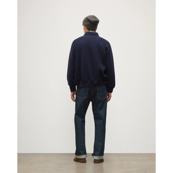 Johnstons of Elgin Keppie Dark Navy Cashmere Bomber Jacket