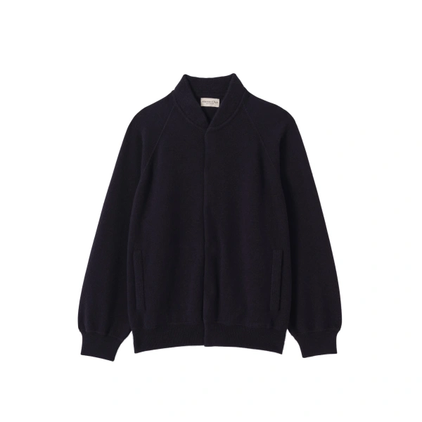 Keppie Dark Navy Cashmere Bomber Jacket