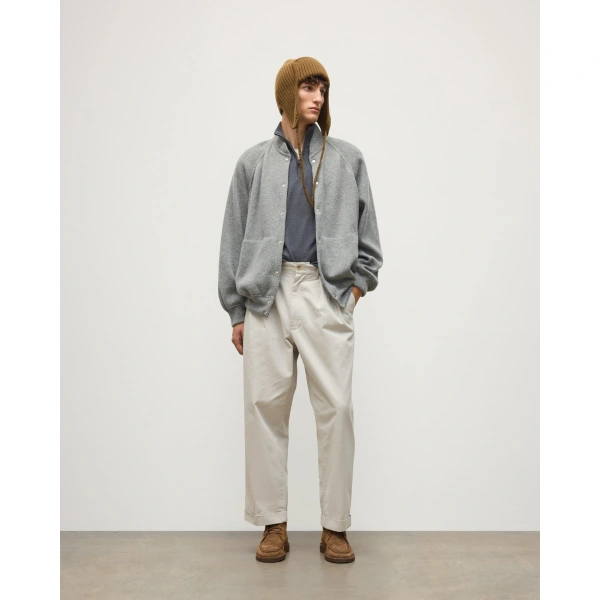 Johnstons of Elgin Keppie Grey Cashmere Bomber Jacket