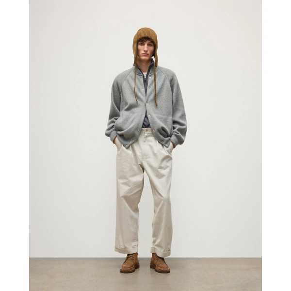 Johnstons of Elgin Keppie Grey Cashmere Bomber Jacket