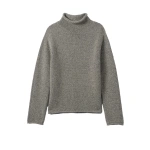 Johnstons of Elgin Kester Blue Marl Cashmere Funnel Neck Jumper | Men Knitwear | Coveti