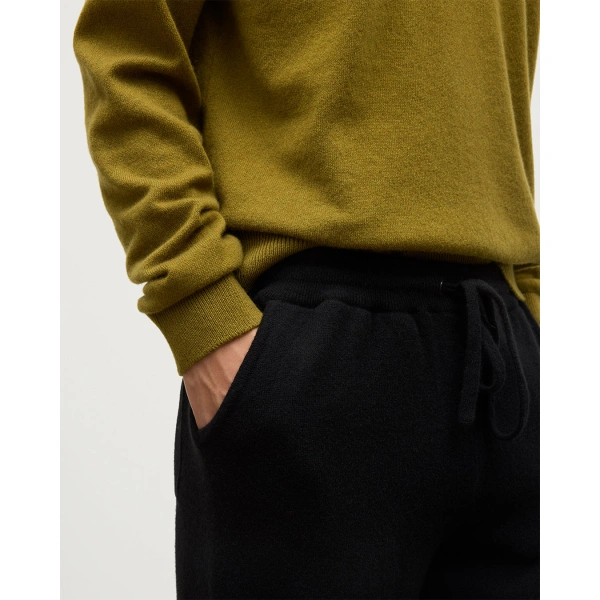 Johnstons of Elgin Kirk Black Cashmere Sweatpants