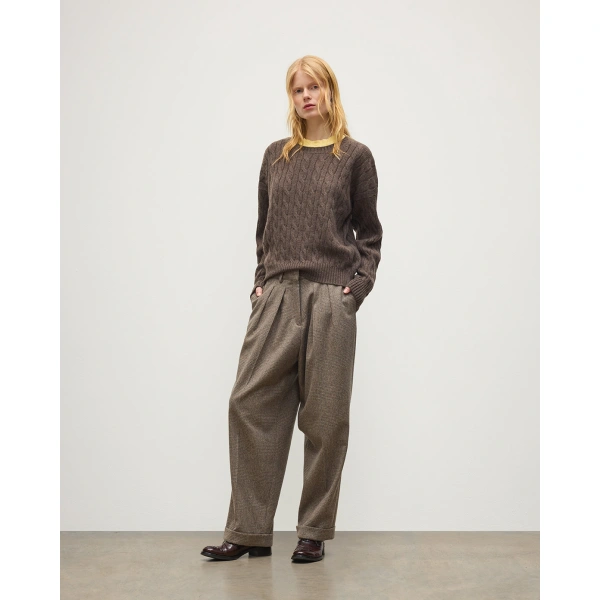 Johnstons of Elgin Kylesku Brown Cashmere Jumper