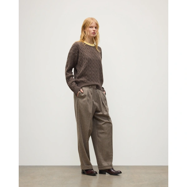 Johnstons of Elgin Kylesku Brown Cashmere Jumper
