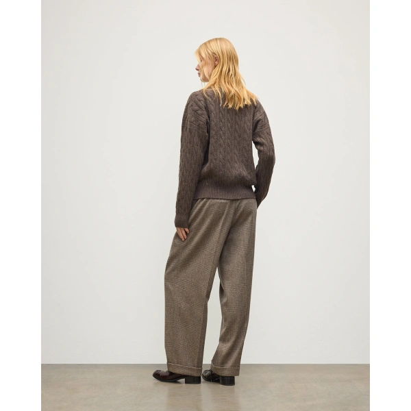 Johnstons of Elgin Kylesku Brown Cashmere Jumper
