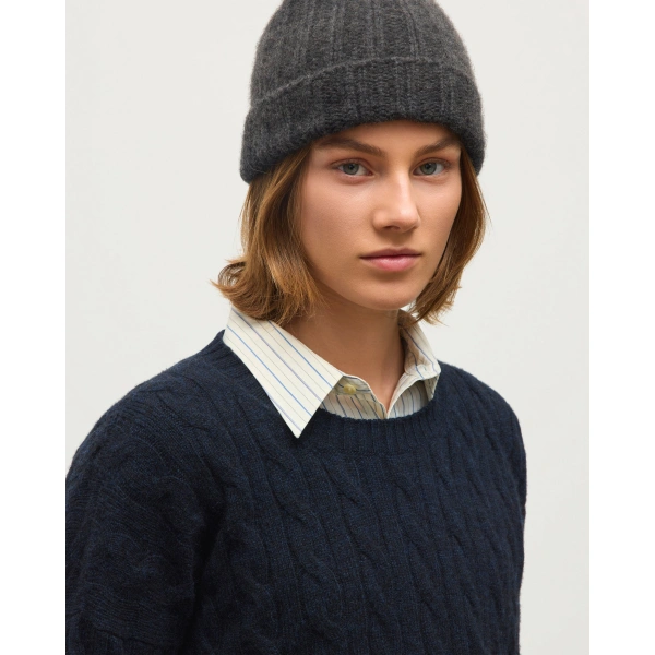 Johnstons of Elgin Kylesku Dark Blue Cashmere Jumper