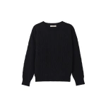 Johnstons of Elgin Kylesku Dark Blue Cashmere Jumper | Sweaters | Coveti