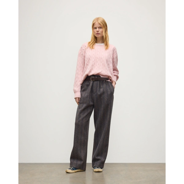Johnstons of Elgin Kylesku Pink Cashmere Jumper