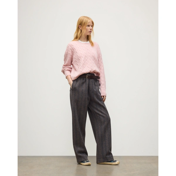 Johnstons of Elgin Kylesku Pink Cashmere Jumper