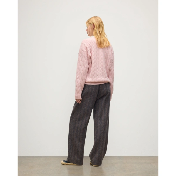 Johnstons of Elgin Kylesku Pink Cashmere Jumper