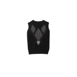 Johnstons of Elgin Le Jabots Black Cashmere Tank | Sleeveless | Coveti