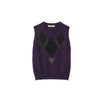 Johnstons of Elgin Le Jabots Purple Cashmere Tank | Sleeveless | Coveti