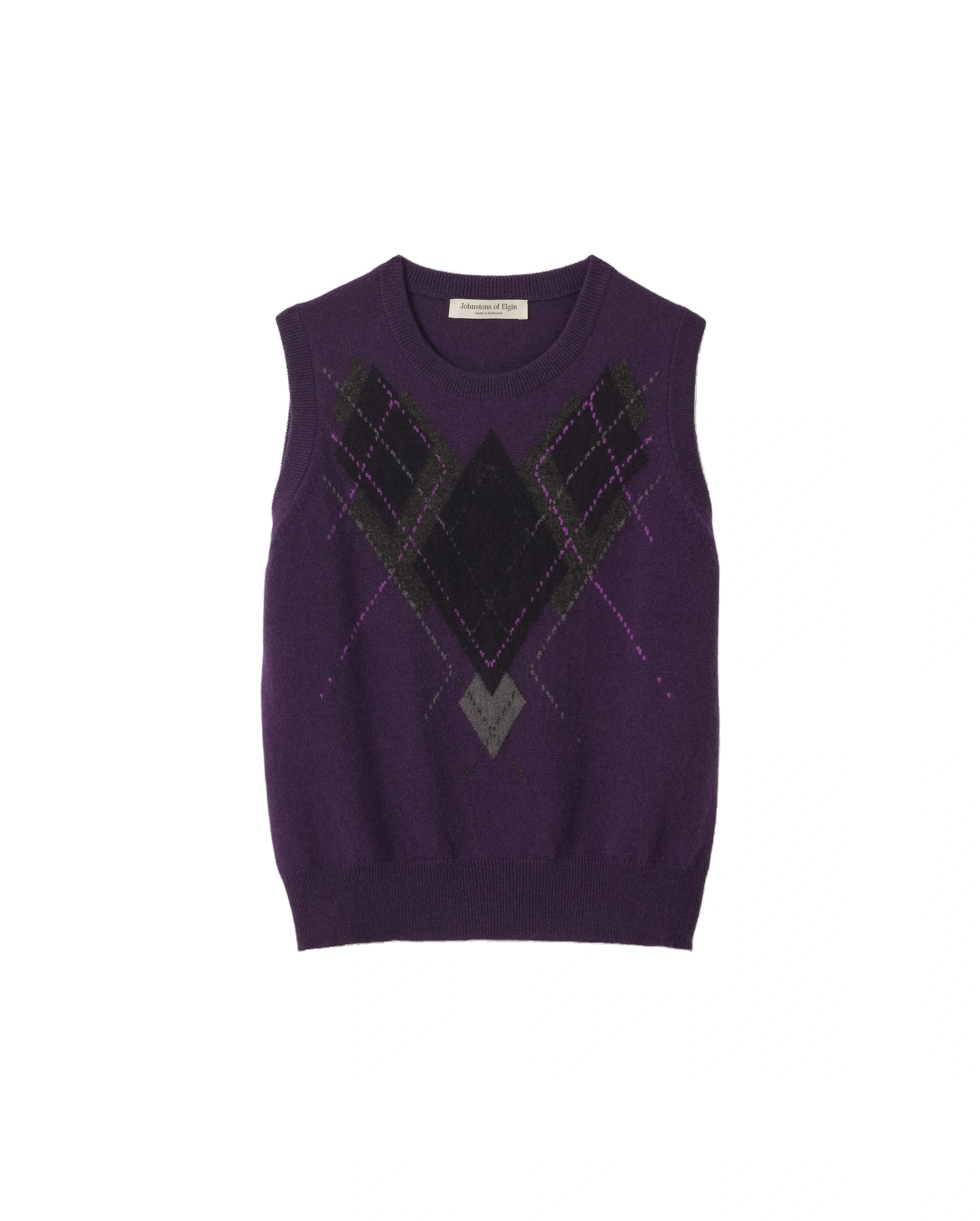 Johnstons of Elgin Le Jabots Purple Cashmere Tank Johnstons of Elgin Le Jabots Purple Cashmere Tank | Sleeveless | Coveti