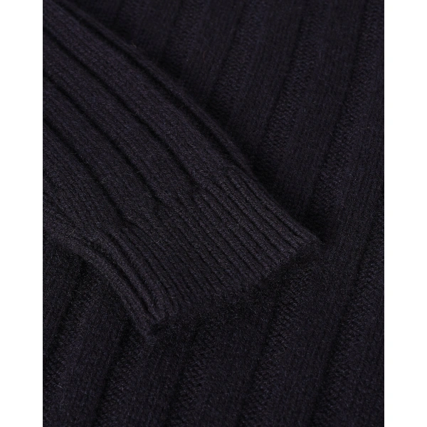 Johnstons of Elgin Lecht Dark Navy Cashmere Crew Jumper