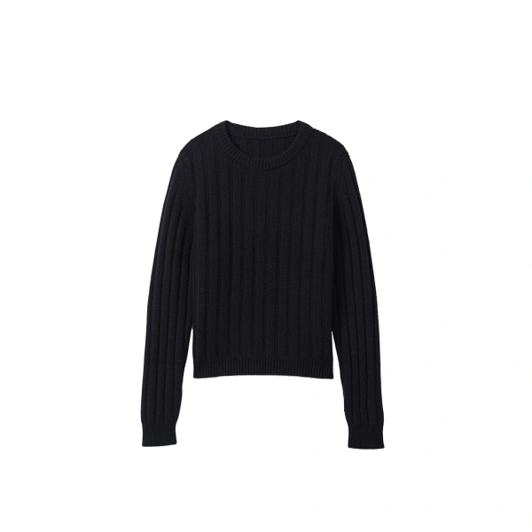 Lecht Dark Navy Cashmere Crew Jumper