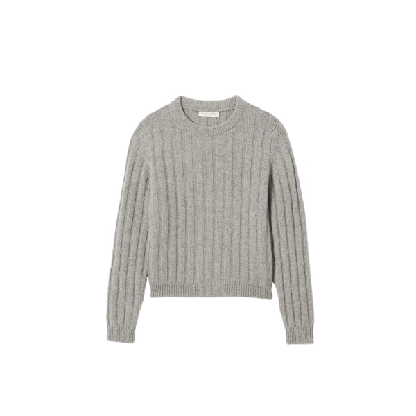 Lecht Grey Cashmere Crew Jumper
