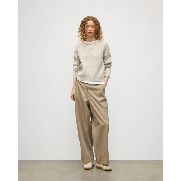 Johnstons of Elgin Lecht Natural Cashmere Crew Jumper