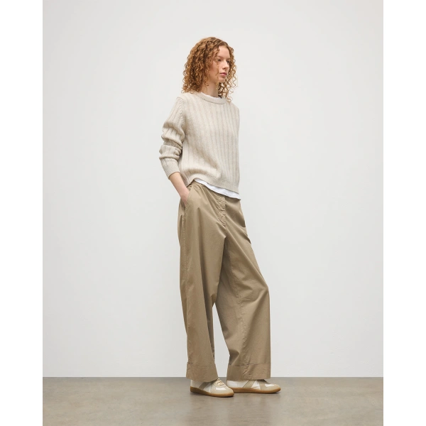 Johnstons of Elgin Lecht Natural Cashmere Crew Jumper