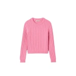 Johnstons of Elgin Lecht Pink Cashmere Crew Jumper | Sweaters | Coveti