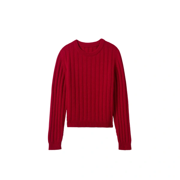 Lecht Red Cashmere Crew Jumper