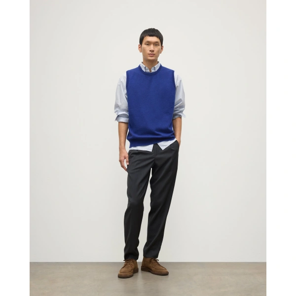 Johnstons of Elgin Lennox Blue Cashmere Sleeveless Tank