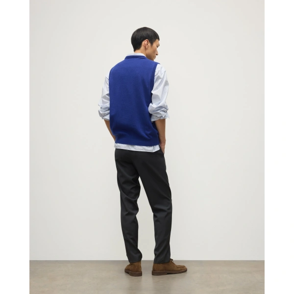 Johnstons of Elgin Lennox Blue Cashmere Sleeveless Tank