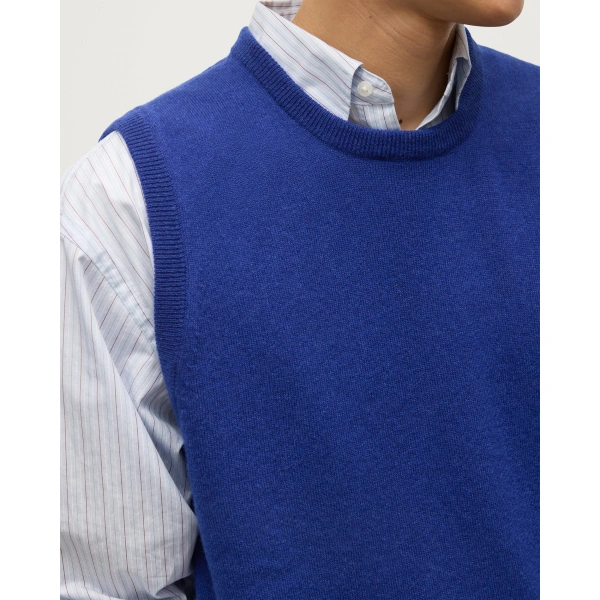Johnstons of Elgin Lennox Blue Cashmere Sleeveless Tank