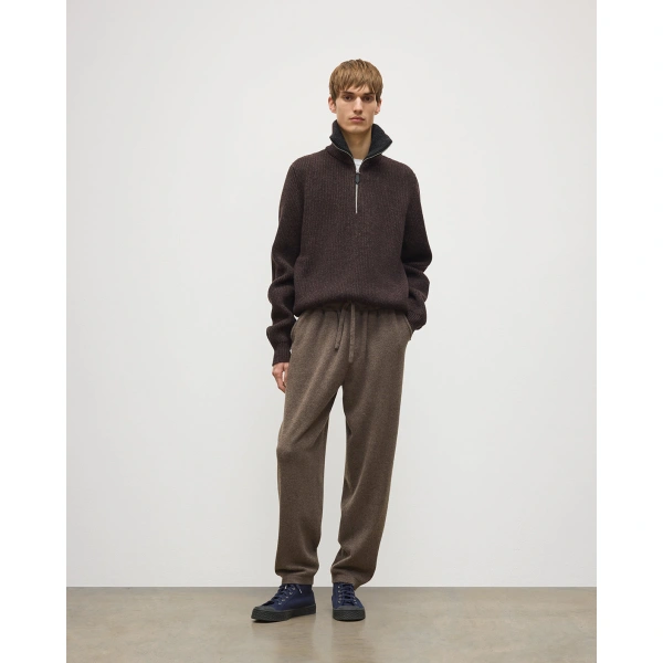 Johnstons of Elgin Lewis Brown Tapered Cashmere Joggers