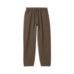 Johnstons of Elgin Lewis Brown Tapered Cashmere Joggers | Pants | Coveti