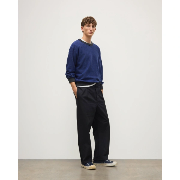 Johnstons of Elgin Liddell Blue Cashmere Sweatshirt