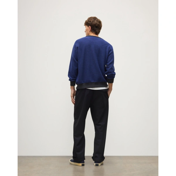 Johnstons of Elgin Liddell Blue Cashmere Sweatshirt