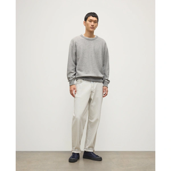 Johnstons of Elgin Liddell Grey Cashmere Sweatshirt
