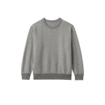 Johnstons of Elgin Liddell Grey Cashmere Sweatshirt | Men Knitwear | Coveti