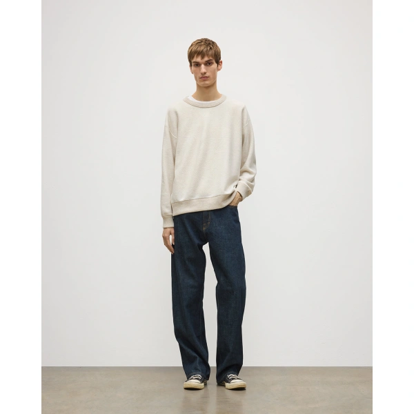 Johnstons of Elgin Liddell Natural Cashmere Sweatshirt
