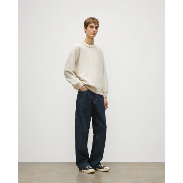 Johnstons of Elgin Liddell Natural Cashmere Sweatshirt